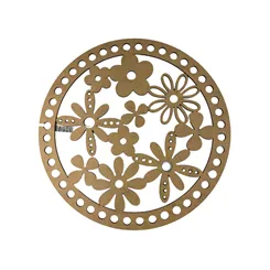 Placa Croche Mandala Floral - 20x20cm