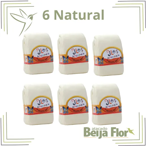 Massa de Biscuit Natural JL - 1 KG KIT com 6 Unidades