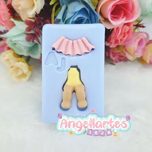 Molde Silicone - Biscuit - Sentadinha - Angellartes