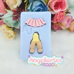 Molde Silicone - Biscuit - Sentadinha - Angellartes