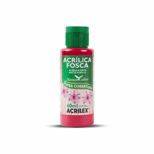 Tinta Acrilica Fosca - 60ml - Vermelho Escarlate - 508 - Acrilex