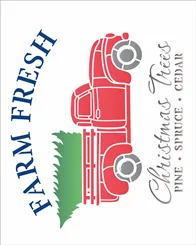 Stencil - 20x25cm - Casinha de Passarinho Natalina