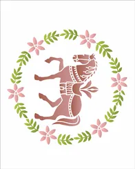 Stencil - 20x25cm - Infantil Cavalinho