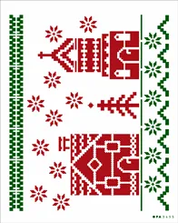 Stencil - 20x25cm - Ponto Cruz Natalino I