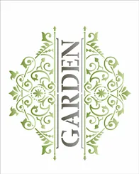 Stencil - 20x25cm - Palavras Brasao Garden