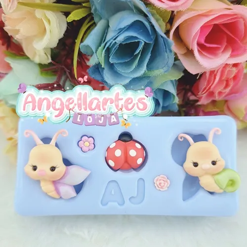Molde Silicone - Biscuit - Molde Bichinhos 11 - Angellartes