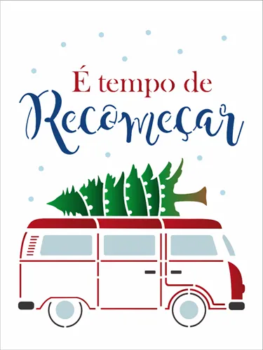 Stencil - 15x20cm Kombi Natalina