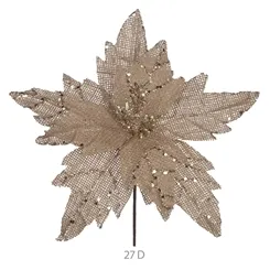 Bico de Papagaio C/Glitter - Bege - 15cm