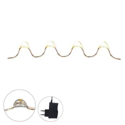 Não Pisca 100 Led Fio de Fada Bivolt - Branco Quente - 10cm