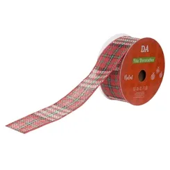 Fita Aramada Xadrez C/Costura - Colorido - 3,8cmx9,4m