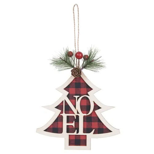 Enfeite Natal Pendurar Noel - Vermelho - 15x15cm