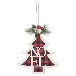 Enfeite Natal Pendurar Noel - Vermelho - 15x15cm