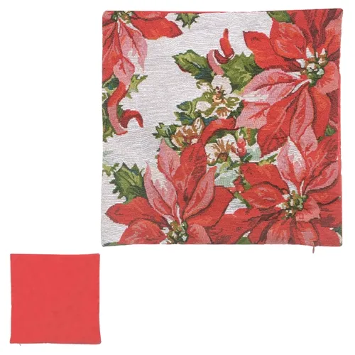 Capa de Almofada Tecido Natal - Colorido - 45x45cm