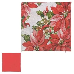 Capa de Almofada Tecido Natal - Colorido - 45x45cm