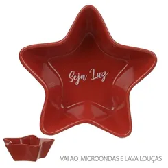 Bowl Natal Estrela - Vermelho - 4,1cmx11,6Diametro