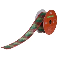 Fita Aramada Tecido Xadrez C/Costura - Colorido - 3,8cmx9,14m