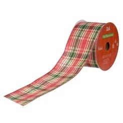 Fita Aramada Tecido Xadrez C/Costura - Colorido - 6,3cmx9,14m