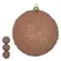 Bola Decorada Natal C/Glitter no PVC C/3 Und. - Nude - 8cm