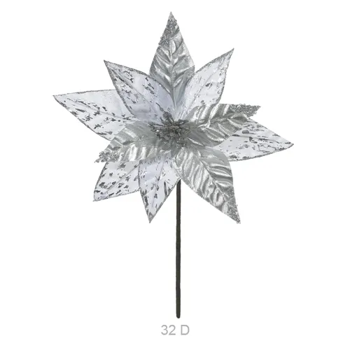 Bico de Papagaio Glitter - Branco - 18cm