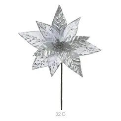 Bico de Papagaio Glitter - Branco - 18cm