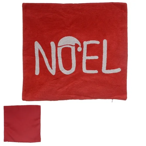 Capa de Almofada Natal - Vermelho Branco - 45x45cm