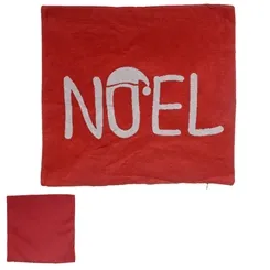 Capa de Almofada Natal - Vermelho Branco - 45x45cm