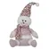 Boneco de Neve Natal Sentado - Rosa - 31cm