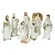 Resina Natal Presepio 8 Figuras - Branco e Dourado - 15,5cm