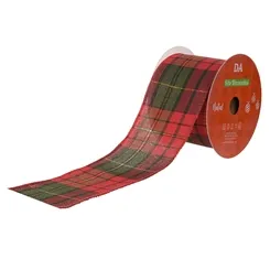 Fita Aramada Tecido Xadrez C/Costura - Colorido - 6,3cmx9,14m