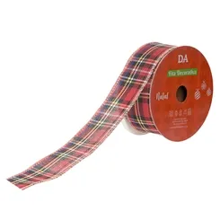 Fita Aramada Tecido Xadrez C/Costura - Colorido - 3,8cmx9,14m