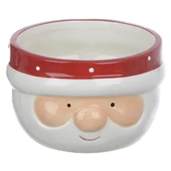 Bowl Papai Noel - Vermelho e Branco - 10x10x6,5cm