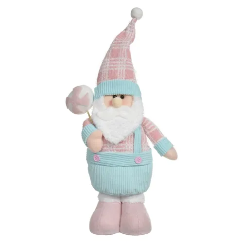 BONECO NATAL PAPAI NOEL EM PE (ROSA AZUL) 46,5cm  - 49724001 - FA