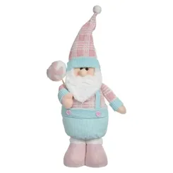 BONECO NATAL PAPAI NOEL EM PE (ROSA AZUL) 46,5cm  - 49724001 - FA