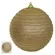Bola Decorada Natal C/Glitter no PVC - Champanhe Dourado - 12cm