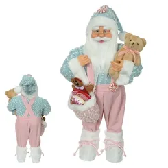 Papai Noel em Pe Candy Colors - Rosa e Azul - 60cm