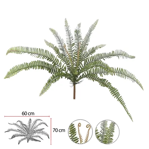 F.SAMAMBAIA C/PRINT PLASTICO X16 (VERDE) 65cm  - 41705001 - FA