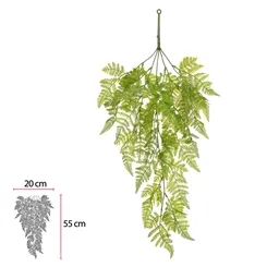 F.SAMAMBAIA PENDURAR C/PRINT PLASTICO X25 (VERDE) 70cm - 46646001 - FA