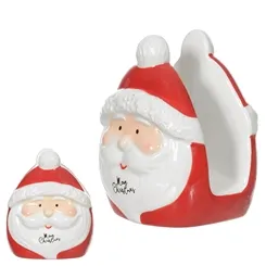 NATAL PORTA GUARDANAPO PAPAI NOEL (VERMELHO BRANCO) 8,6X7,9X10,7cm - 50298001 - FA