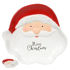 NATAL OBJETO DECORATIVO PAPAI NOEL (VERMELHO BRANCO) 20,2X18,8X2,3cm - 50300001 - FA