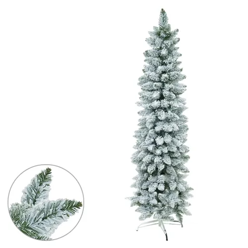 A.ARVORE NATAL BOSTON SLIM NEVADA 320 TIPS C/BASE METAL (VERDE) 1,8m - 49354001 - FA