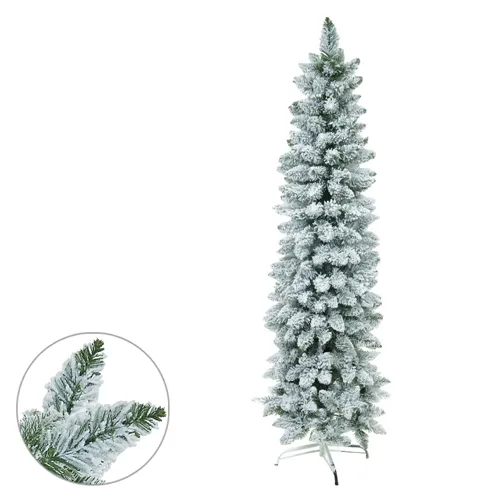 A.ARVORE NATAL BOSTON SLIM NEVADA 220 TIPS C/BASE METAL (VERDE) 1,5m - 49353001 - FA