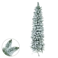 A.ARVORE NATAL BOSTON SLIM NEVADA 220 TIPS C/BASE METAL (VERDE) 1,5m - 49353001 - FA