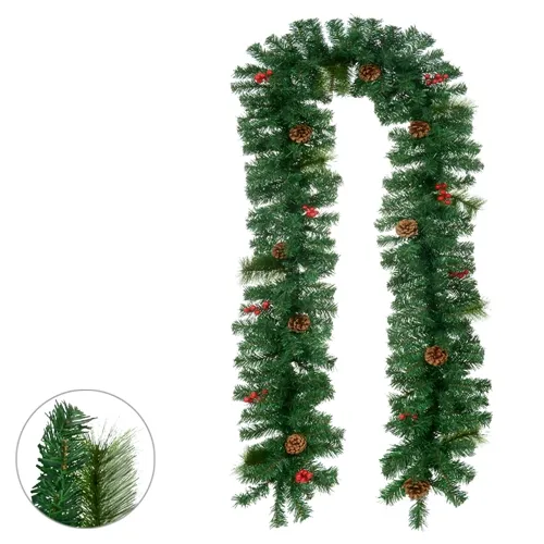 FESTAO NATAL C/ BERRY E PINHA C/300 TIPS (VERDE) 3m - 49514001 - FA