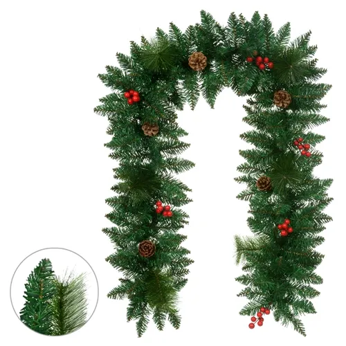 FESTAO NATAL C/ BERRY E PINHA C/200 TIPS (VERDE) 1,8m - 49516001 - FA