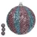 BOLA DECORADA NATAL C/3 UND PVC (AZUL CANDY ROSA) 8cm - 47908002 - FA