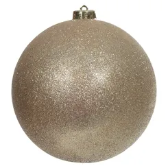 BOLA NATAL C/GLITTER (CHAMPANHE) 15cm - 48170003 - FA