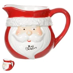 NATAL VASO DECORATIVO PAPAI NOEL (VERMELHO BRANCO) 12,6X8,9X8,9cm  - 50297001 - FA