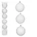 BOLA NATAL EM TUBO MISTA C/6 UND (BRANCO) 8cm  - 48187005 - FA