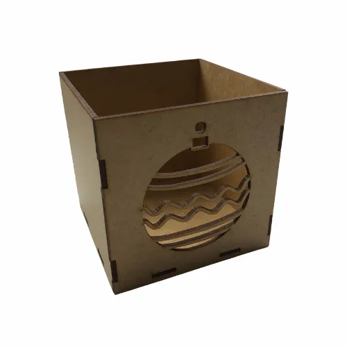 CACHEPOT NATALINO BOLA DE NATAL 10,5X10,5X10,5CM CRU - RO