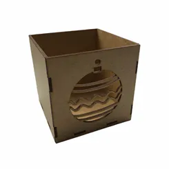 CACHEPOT NATALINO BOLA DE NATAL 10,5X10,5X10,5CM CRU - RO